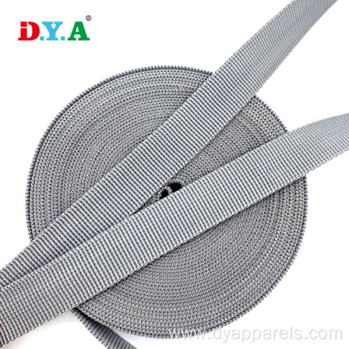 Durable Breathable 25mm Gray PP Polypropylene Webbing